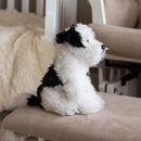 DEMDACO Terrier Mix Rescue Breed Dog White 10 inch Plush Fabric Stuffed Figure Toy