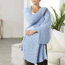 Giving Encouraging Light Blue 70 x 27 Nylon Fabric Pashmina Shawl With Bookmark