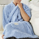 Giving Encouraging Light Blue 70 x 27 Nylon Fabric Pashmina Shawl With Bookmark