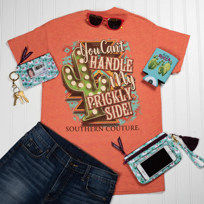 Southern Couture My Prickly Side Cactus Sunset Orange Cotton Fabric Classic T-Shirt