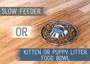 Nat & Jules Small Silver Tone 10 inch Stainless Steel Metal Feeding Bowl For Litter