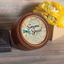 You Are Someone Special to Me Woodgrain Rope Trim Jewelry Music Box Plays What Friends Are For