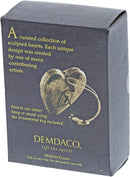 DEMDACO Family Lifes Greatest Gift Blue Damask 4 x 3 Heart Shaped Resin Keepsake Art Hearts Decoration with Key and Tassel