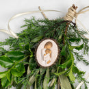 Willow Tree Close to me Metal-Edged Ornament, Sculpted Hand-Painted Bas Relief