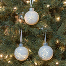 Mark Feldstein & Associates Snowman Snowflake Cardinal Red 3.5 inch Porcelain Ceramic Ornaments Set of 3