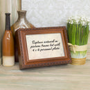 Baptism Beginning of a Life Serving Woodgrain Rope Trim Jewelry Music Box Plays Jesus Loves Me