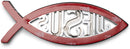 Dicksons Jesus Fish Cross Silver Color Weatherproof Guaranteed Auto Emblem