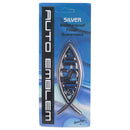 Dicksons Jesus Fish Cross Silver Color Weatherproof Guaranteed Auto Emblem