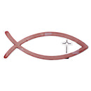 Harbor House Small Silver Christian Cross Fish Auto Emblem