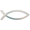 Plain Christian Fish Ichthus Iridescent Large Weatherproof Auto Emblem