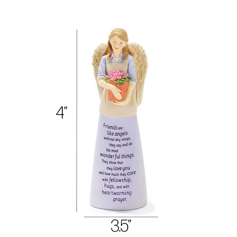 Dicksons Friends Like Angels Without Wings Periwinkle Blue 6 Inch Resin Tabletop Angel Figurine