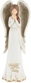 Dicksons Said A Prayer for You Today Angel Ivory 3.5 x 8 Resin Stone Tabletop Figurine