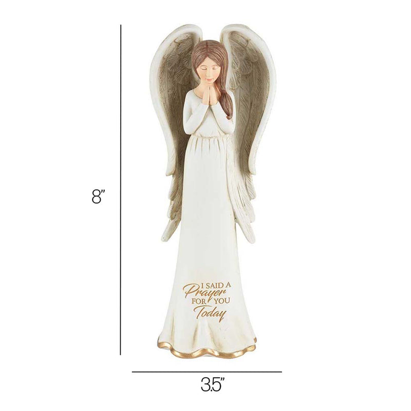 Dicksons Said A Prayer for You Today Angel Ivory 3.5 x 8 Resin Stone Tabletop Figurine