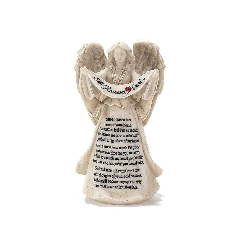 Dicksons The Reunion Heart in Memory Resin Stone 6 inch Angel Figurine