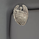 Dicksons Male Guardian Angel Silver Tone 2.5 Inch Zinc Alloy Metal Auto Visor Clip