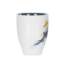 Dean Crouser Bluebird Watercolor Blue On White 16 Ounce Glossy Stoneware Mug With Handle