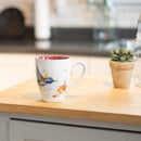 DEMDACO Dean Crouser Hummingbird Watercolor Red On White 16 Ounce Glossy Stoneware Mug With Handle