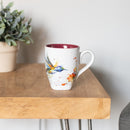 DEMDACO Dean Crouser Hummingbird Watercolor Red On White 16 Ounce Glossy Stoneware Mug With Handle