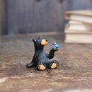 Minnie Bear With Bird Mini Midnight Black 3 x 2 Resin Stone Collectible Figurine