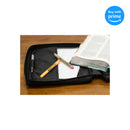 Soft Black Embossed Cross with Front Pocket Leather Look Bible Cover with Handle, X-Large