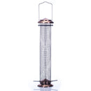 Front view of Hanging Copper Finish Weather Resistant 1 Lb. Metal Mesh Nut Bird Feeder
