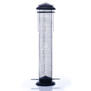 15 inch Matte Black Weather Resistant 1 Lb. Metal Mesh Outdoor Hanging Nut Bird Feeder