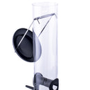 15 inch Matte Black Weather Resistant 1 Lb. Outdoor Hanging Bird Seed Feeder