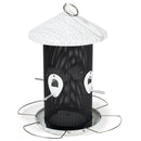 Front view of Hanging Whitewashed Finish Heavy Duty Mesh Metal 3 Lb. Bird Feeder