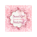 Top down view of Sweet Girl Simply Amazing Dancing Ballerina Music Musical Belle Papier Jewelry Box