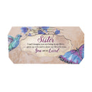 Top down view of Sister You Are Loved Butterfly and Bird Glitter Musical Box