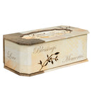 Home décor keepsake and trinket box made with hidden musical mechanism inside