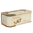 Home décor keepsake and trinket box made with hidden musical mechanism inside