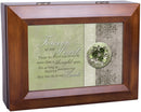 Home décor keepsake and trinket box made with hidden musical mechanism inside
