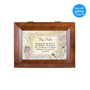 Top down view of My Niece Wonderful Loved Very Much Woodgrain Digital Keepsake Music Box
