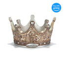 Dicksons The Birth of The King Crown Brushed Silver Tone 7 x 5 Resin Christmas Advent Candle Holder