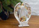 Dicksons Joy Angel Winter White 7 inch Resin Stone Holiday Collectible Figurine