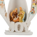 Dicksons Joy Angel Winter White 7 inch Resin Stone Holiday Collectible Figurine