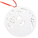 Dicksons Holy Family Within Creche Antique White 3.5 x 3.5 Resin Stone Christmas Nativity Ornament