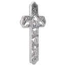 Dicksons Nativity Scene Cross Brushed Silver Tone 7 x 12 Resin Stone Christmas Wall Sign Plaque