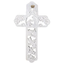 Dicksons Nativity Scene Cross Brushed Silver Tone 7 x 12 Resin Stone Christmas Wall Sign Plaque