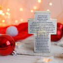 Dicksons Whitewash Nativity Story 4 x 2.75 MDF Decorative Tabletop Block Cross