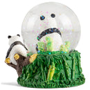 Bamboo Panda 3 x 3 Miniature Resin Stone 45MM Water Globe Table Top Figurine
