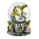 Hummingbirds with Flowers Figurine 150MM Water Globe Plays Tune You Light Up My Life