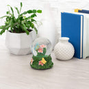 Butterflies on Lilies Figurine 100MM Water Globe Plays Tune English Country Garden