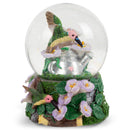 Hummingbirds Purple Flowers Garden 100MM Music Water Globe Plays Tune A Few of My Favorite Things