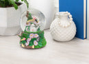 Hummingbirds Purple Flowers Garden 100MM Music Water Globe Plays Tune A Few of My Favorite Things