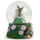 Hummingbirds Purple Flowers Garden 100MM Music Water Globe Plays Tune A Few of My Favorite Things