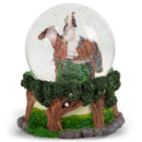 Native American Chief 100MM Music Water Globe Plays Tune Free As The Wind
