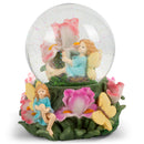 Fairy Children in Flowers 100MM Music Water Globe Plays Tune Greensleeves