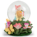 Fairy Children in Flowers 100MM Music Water Globe Plays Tune Greensleeves